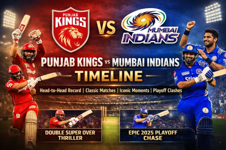 Punjab Kings vs Mumbai Indians Timeline