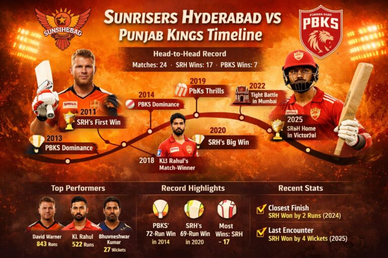 sunrisers hyderabad vs punjab kings timeline